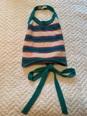 Zara Teal Knit Top